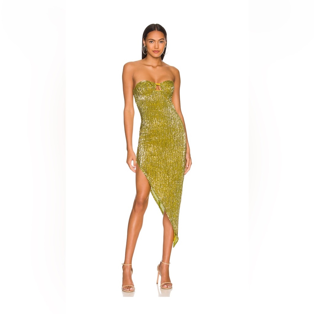Camila Coelho Mackenzie Midi Dress in Limoncello